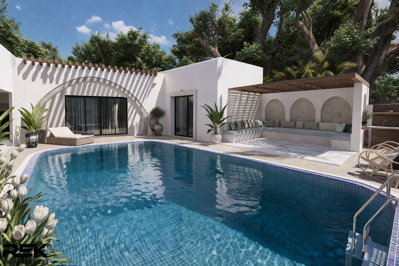 Maison Djerbienne Piscine - REK Architecture
